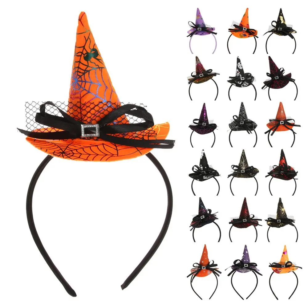 

Halloween Spider Web Witch Hat Ghost Festival Skull Headband Holiday Party Atmosphere Performance Props Tiara Hair Accessories