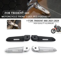 Accesorios de motocicleta para Trident 660 2021-2024 TRIDENT660 reposapiés delanteros reposapiés Pedal de aluminio 660