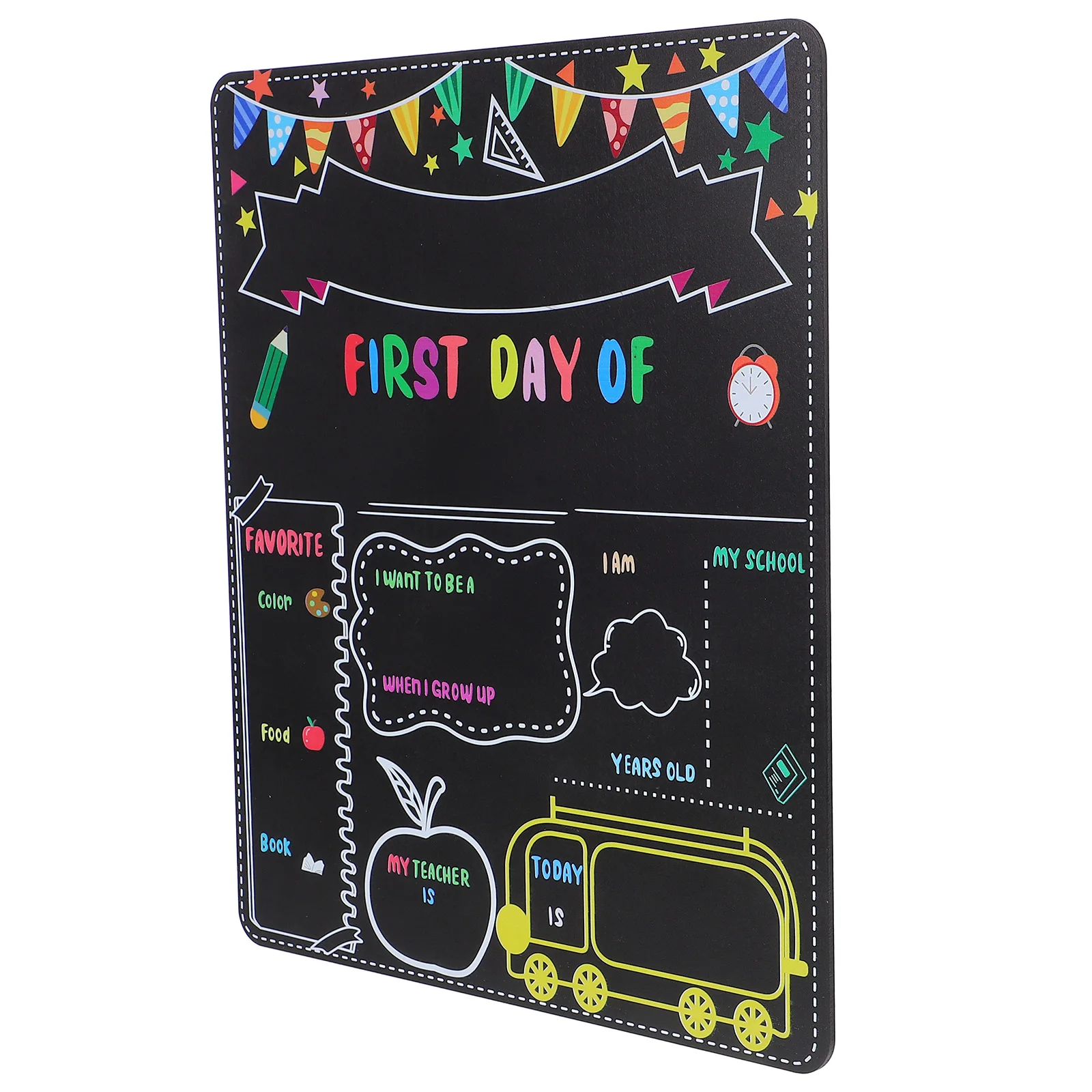 

Double-Sided Blackboard For Kids Day Of School Chalkboard Sign Preschool College Memory Keepsake Back To School