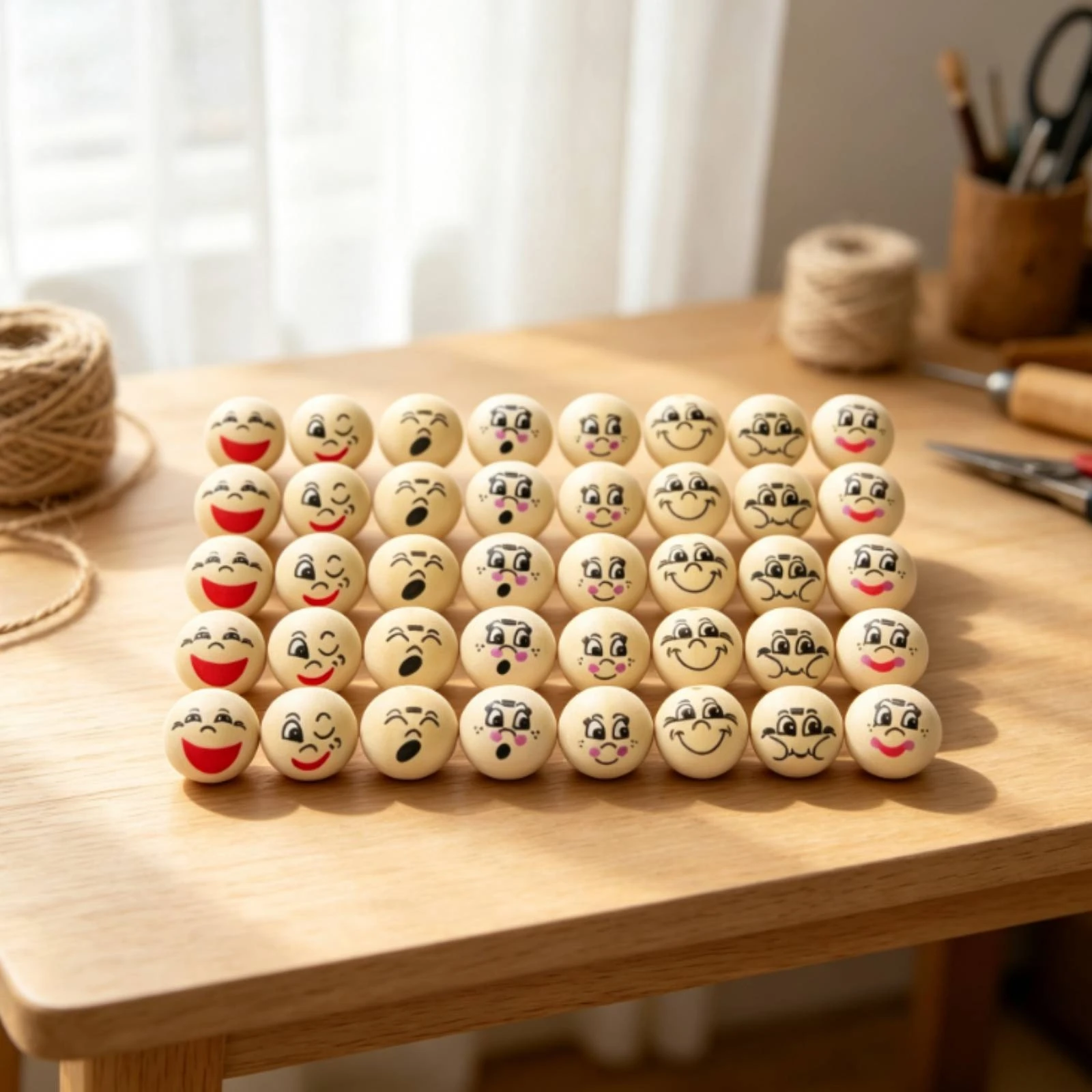 40 Pieces Wooden Beads with Fa - đánh giá và giá Jewelry Making 3 Year Old