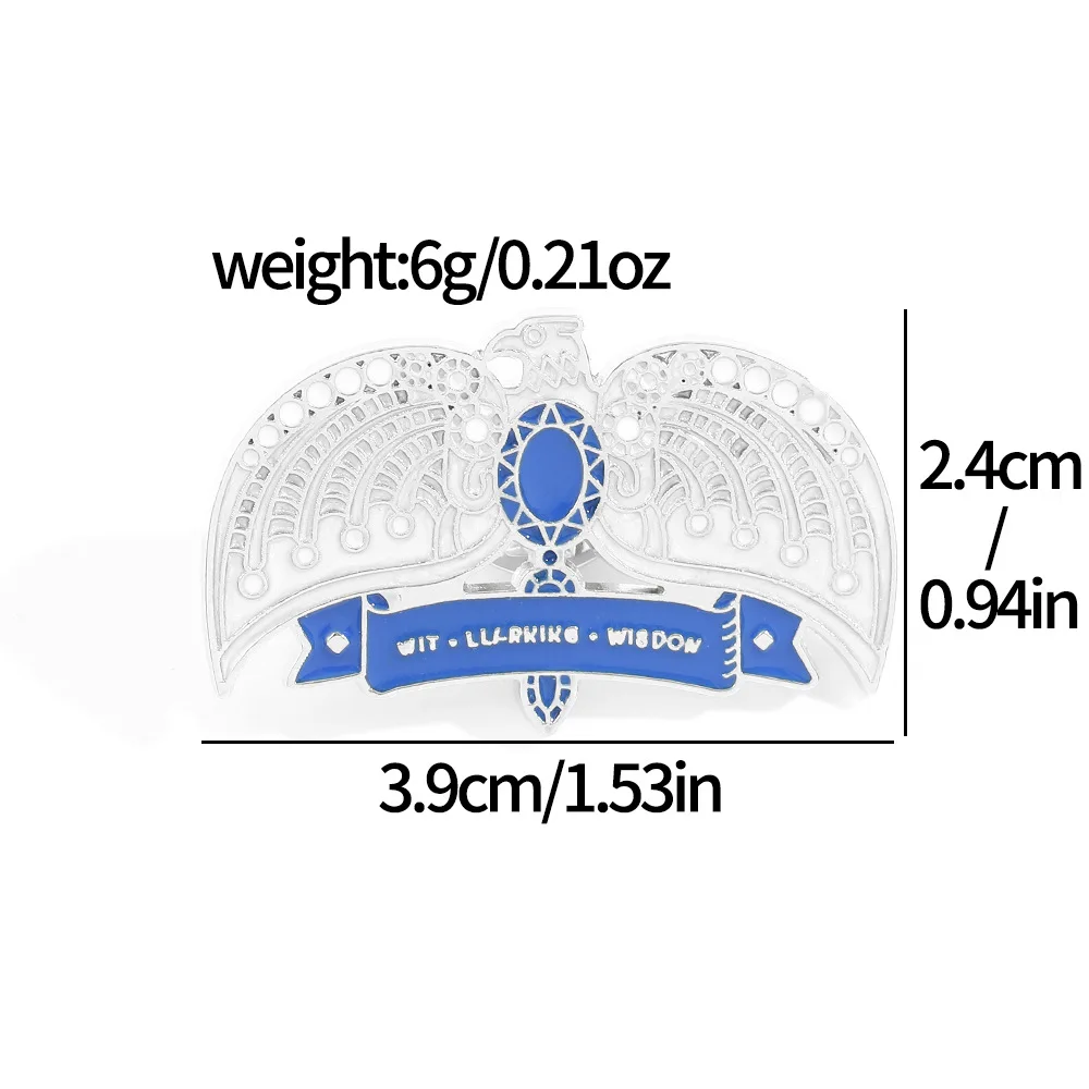 ホグワーツ学校のイッチクラフトとウィザードリーの漫画、フクロウの合金ブローチ、スーツケースの形状、金属バッジ、マジックアカデミーピン