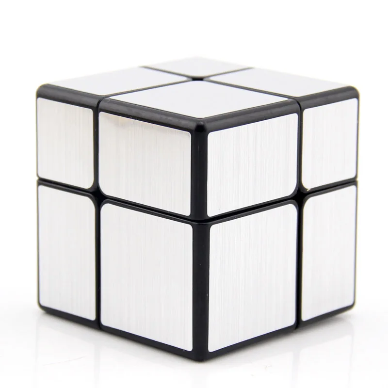 Cubo mágico de espelho criativo para estudantes, segunda ordem, prata e ouro, Kids Puzzle Toys, Presentes