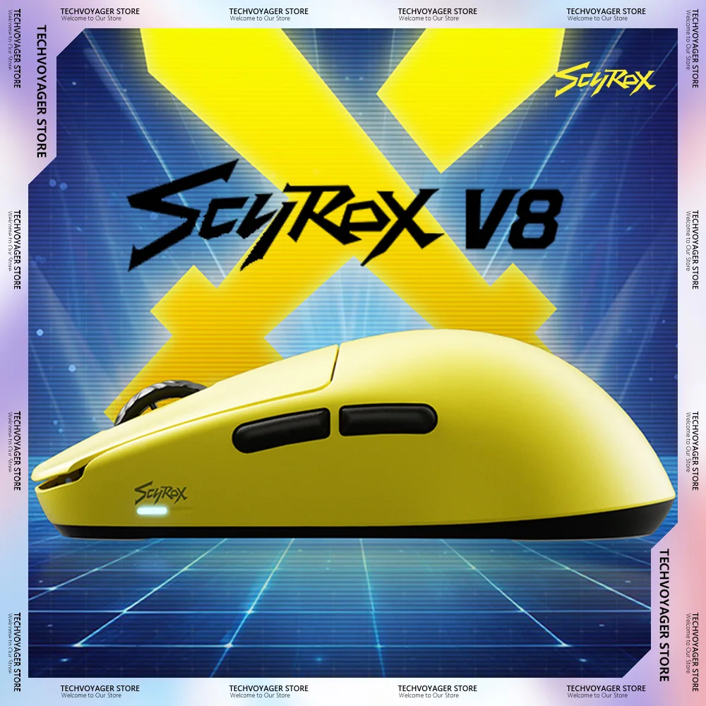 Scyrox V8 Gaming Mouse Mouse PAW3950 8K Low Latency Lightweight Custom Wireless Wired Dual Mode Mice PC E-Sports Accessory Gifts