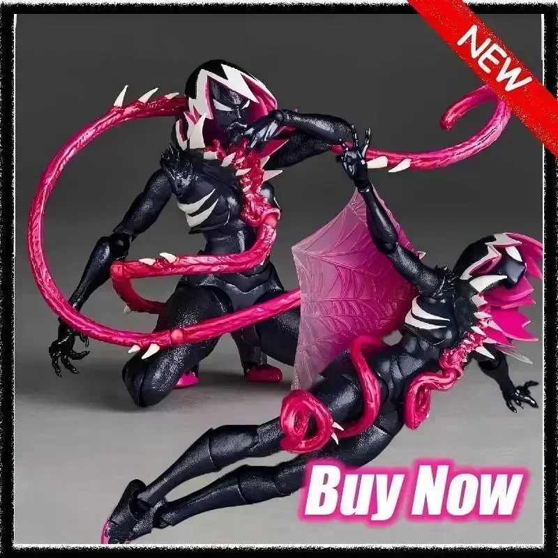 

New Ko Gwenom Kaiyodo Revoltech Amazing Yamaguchi Gwenom Venomized Gwen Stacy Anime Action Figure Model Gift Toys