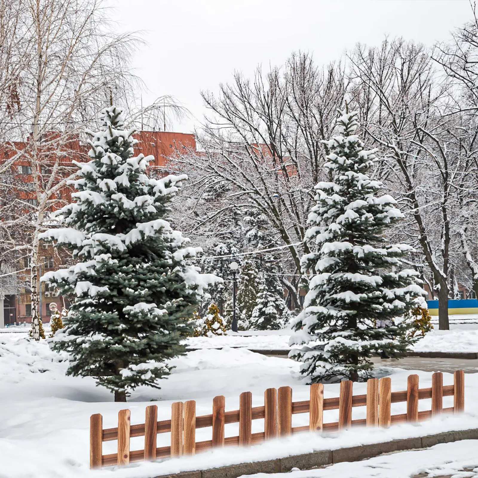 

1Pcs Anti-Corrosive Wood Fence Durable Carbonized Courtyard Garden Decorative Partition Reusable Outdoor Fences