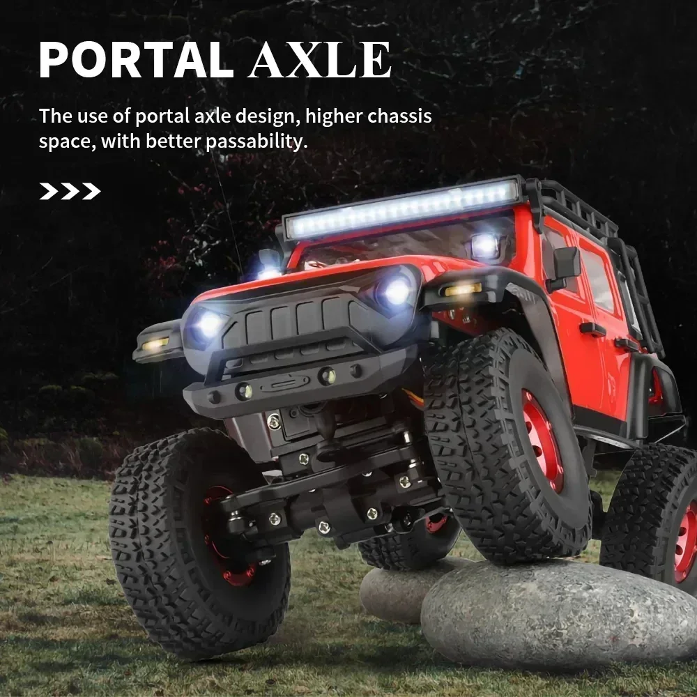 Wltoys 2428 1:24 Mini RC Car 2.4G With LED Lights 4WD Off-Road Electric Crawler Vehicle Remote Control Truck Toy for Children