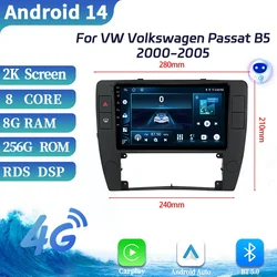 Android OS Auto BT GPS WiFi For VW Volkswagen Passat B5 2000-2005 Car Radio Multimedia Wireless CarPlay Navigation Screen Stereo