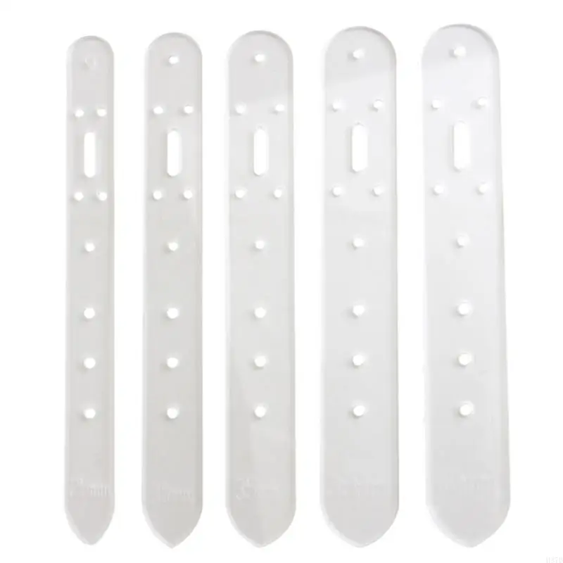 H37D 5Pcs Clear Acrylics Belt Hole Punching Templates Leather Belt Hole Positioning Templates 5 Size 25mm 30mm 35mm 38mm 40mm