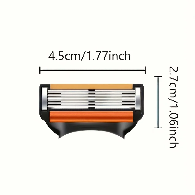 شفرة ماكينة حلاقة مكونة من 6 طبقات ماكينة حلاقة يدوية مع شفرات قابلة للاستبدال ولا تسبب ضررًا للبشرة ماكينة حلاقة مقاومة لغسل المياه