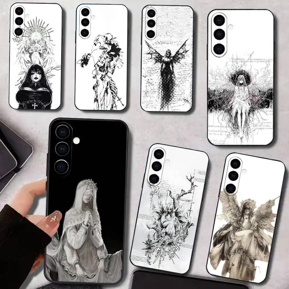 Fashion Gothic Sculpture Girl    Phone Case Silicone Soft For Samsung Galaxy A73,A72,A71,A70,A53,A52,A51