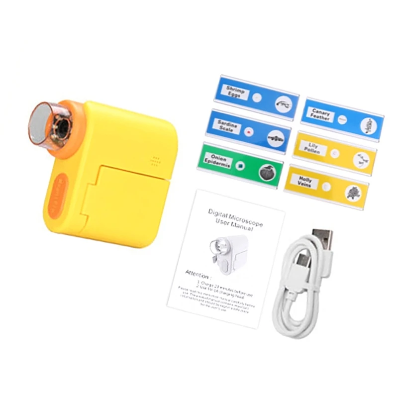 Microscopio Digital portátil bolsillo con pantalla 2 pulgadas para niños y adultos, vídeo electrónico, envío directo