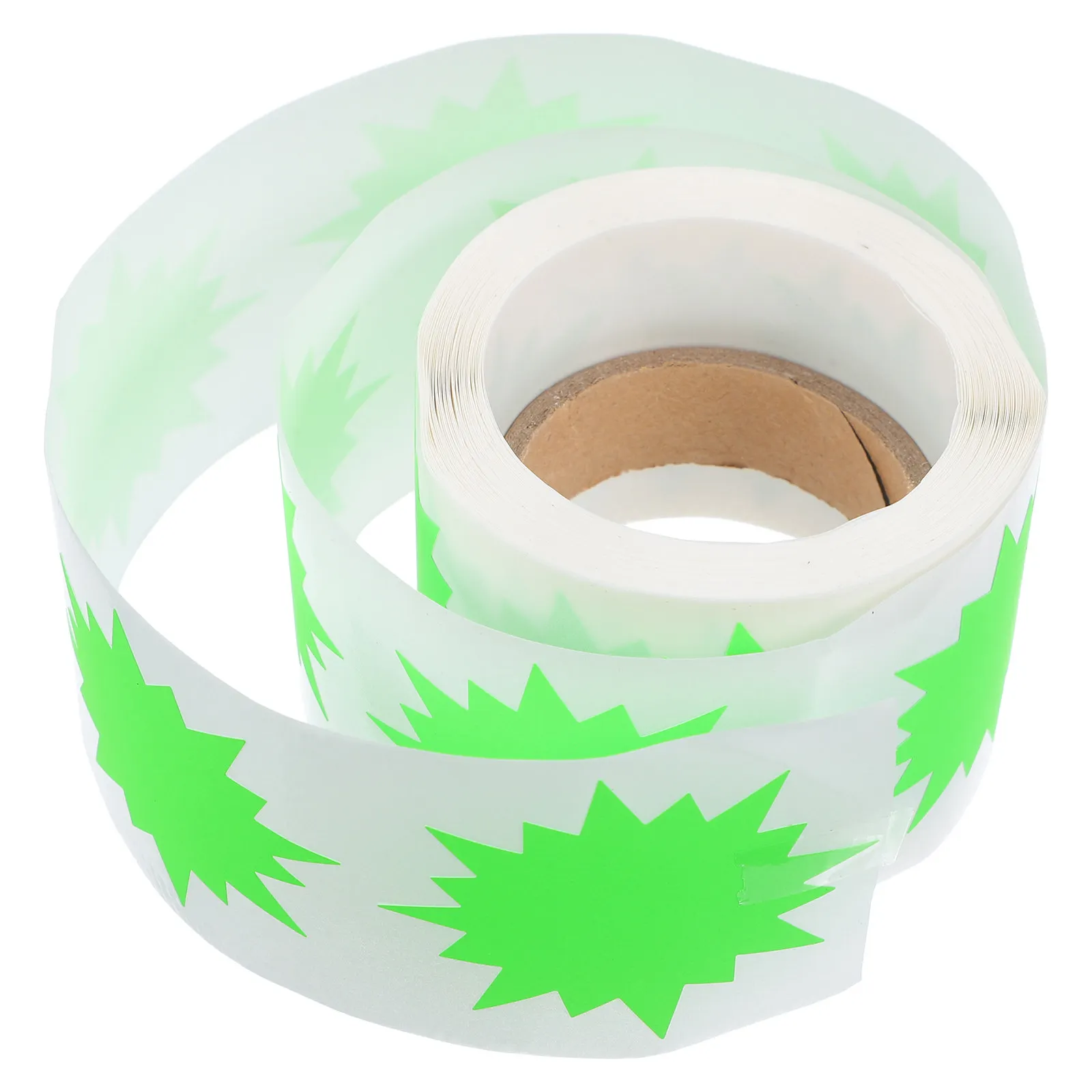 

200 шт. 2-дюймовые светло-зеленые наклейки-табло в форме вспышки, флуоресцентные ценники-вспышки для гаражей, розничной торговли, распродаж на улице/постеров