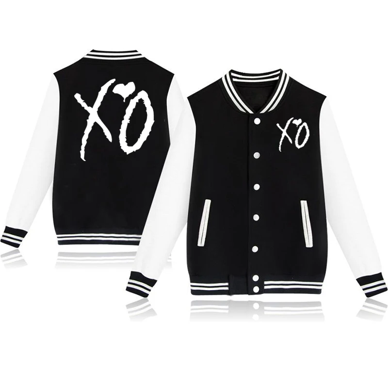 The Weeknd XO Jacket Hoodie The Weeknd The Host Music Sweatshirt Long Sleeve Unisex Baseball Uniform Clothes