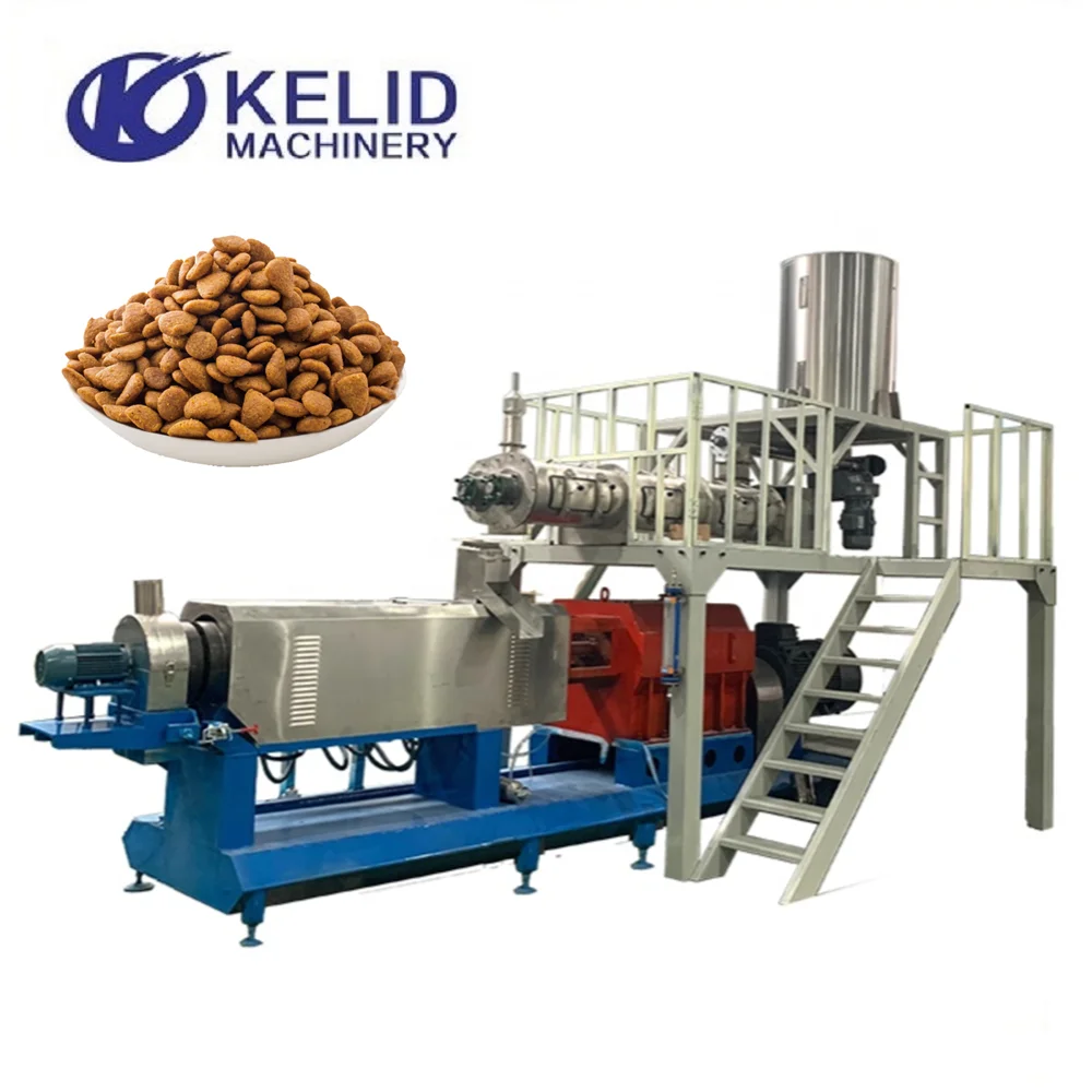 Machine Pet Food Production Line 500kgh Equipment For Dog Cat Food