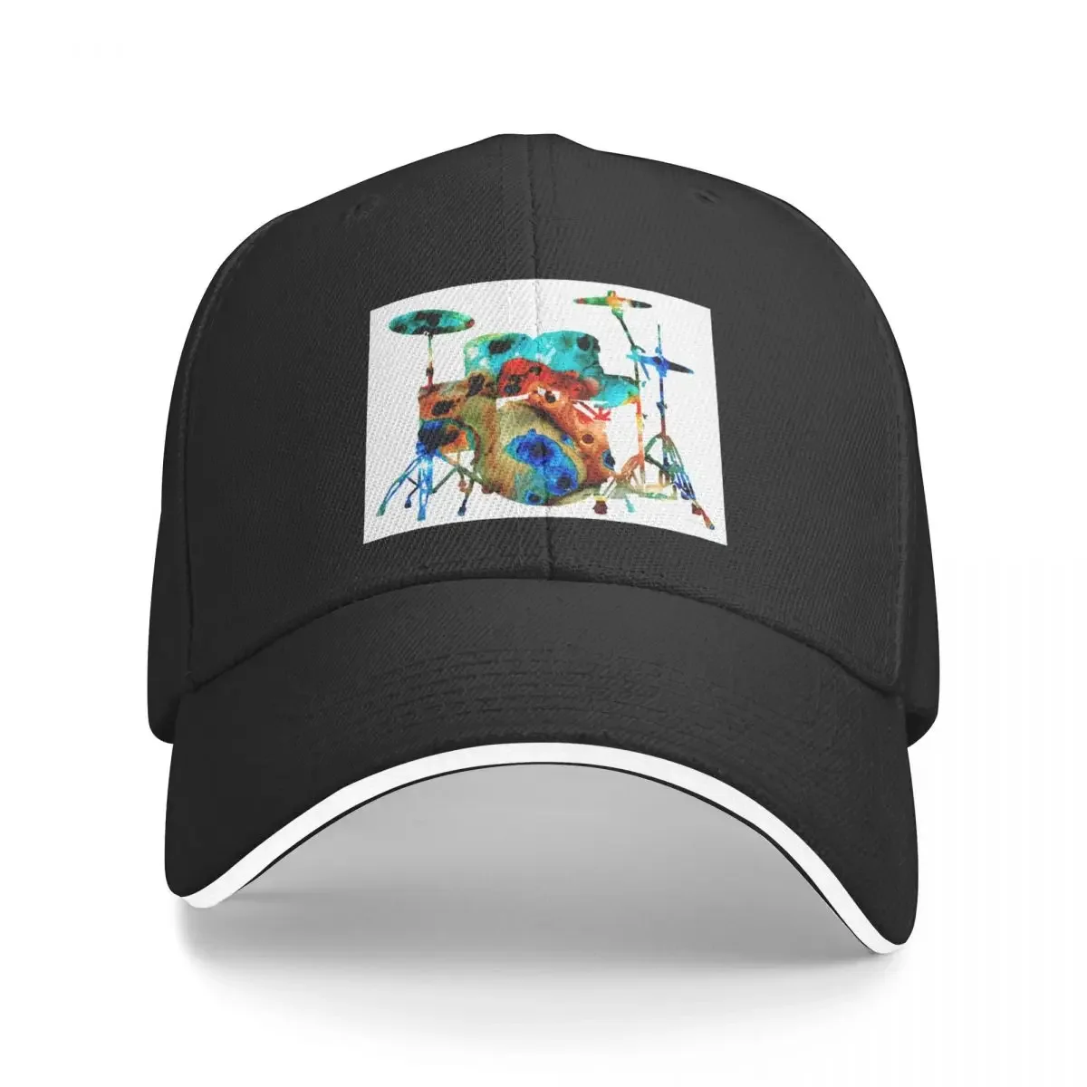 

The Drums - Music Art By Sharon Cummings Baseball Cap Uv Protection Solar Hat Golf Hat fashionable Mens Caps Women's