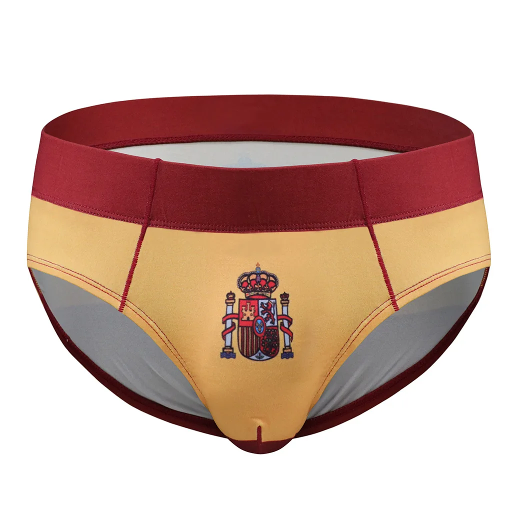 Men's Canadian Maple Leaf Flag Print Briefs, Sexy Breathable Hip Lifting Underwear