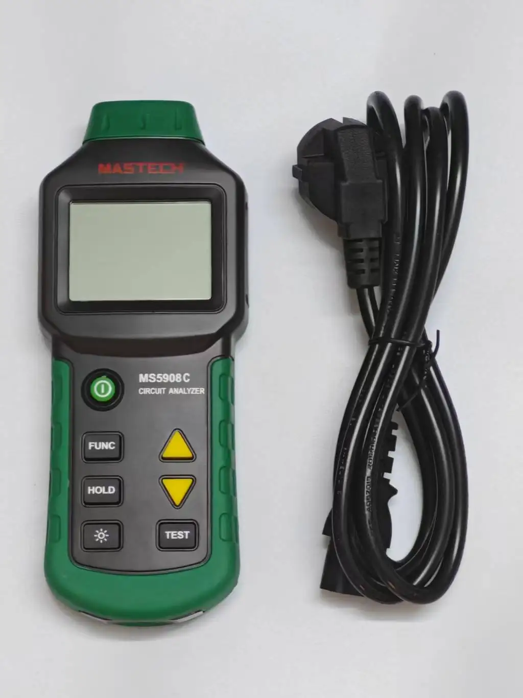 Mastech MS5908 جهاز اختبار محلل الدائرة الرقمية LCD الخلفية خط خط اختبار الأخطاء صحيح RMS التيار المتناوب الجهد RCD GFCI اختبار الكهربائية