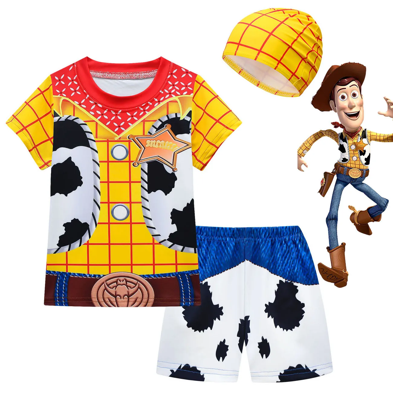 Toy Story boys Girls Swimsuit One Piece and 2pcs Swimsuit Woody Buzz Lightyear Jessie Swimwear for Children Summer Bathing Suits