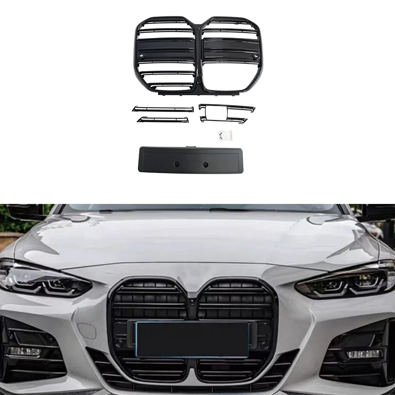 

Front Kidney Replacement Double Grill Grille For BMW 4 Series G26 Gran Coupe 430i M440i 4-Door 2021-2026 M4 Style Racing Grills
