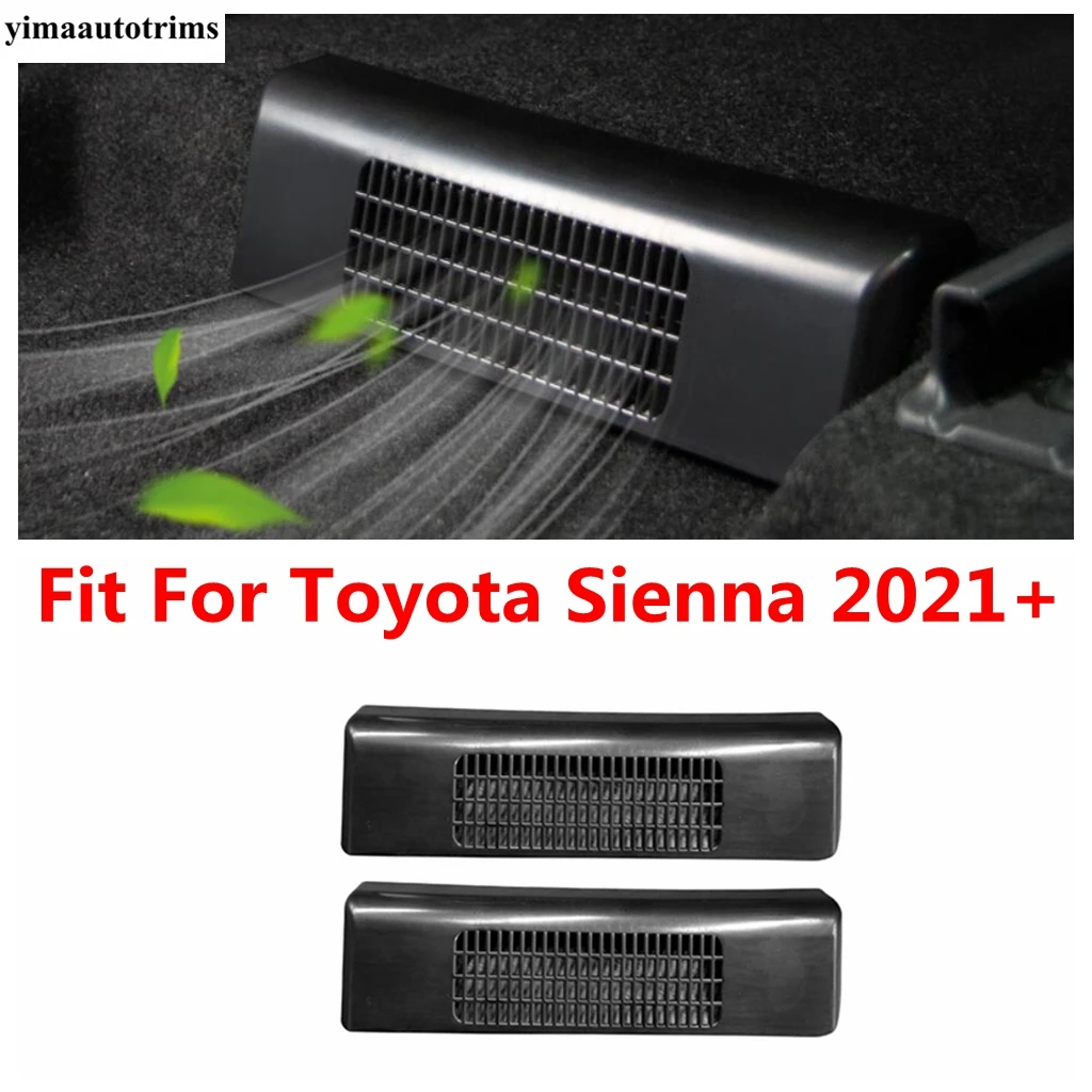 

2PCS Seat Under Floor Air AC Vent Outlet Anti-blocking Dust Cover For Toyota Sienna 2021 - 2025 Plastic Accessories Interior Kit