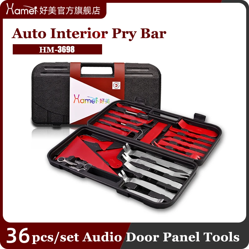 36Pcs Auto Trim Disassembly Tool Kit Pry Bars Clip Remover Pliers For Car Interior Panel Stereo Modification Repair tools