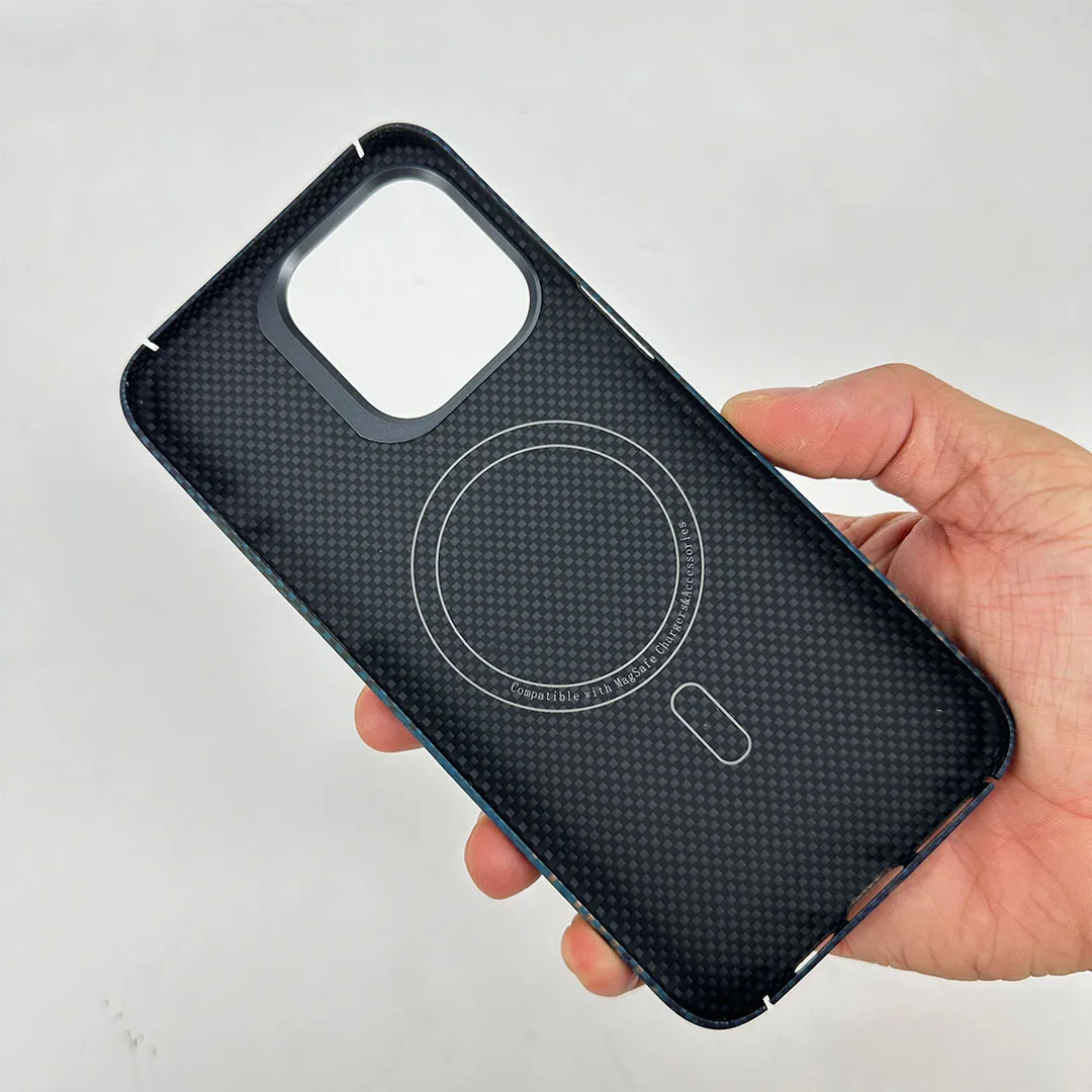 Moonrise carbon fiber Case for iPhone 15/16 Pro Max, Slim and Lightweight, No Case Feel, Made of 1500D Aramid Fiber Case