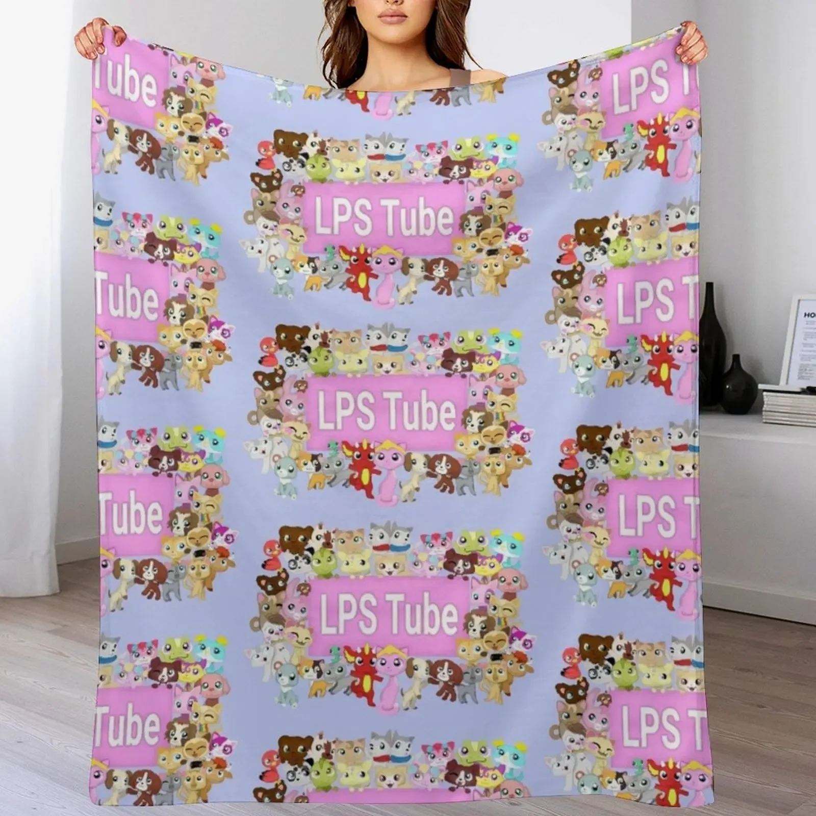 

LPS Tube Mascot Group! Throw Blanket Soft Cozy Blanket for Pet Kids Adults