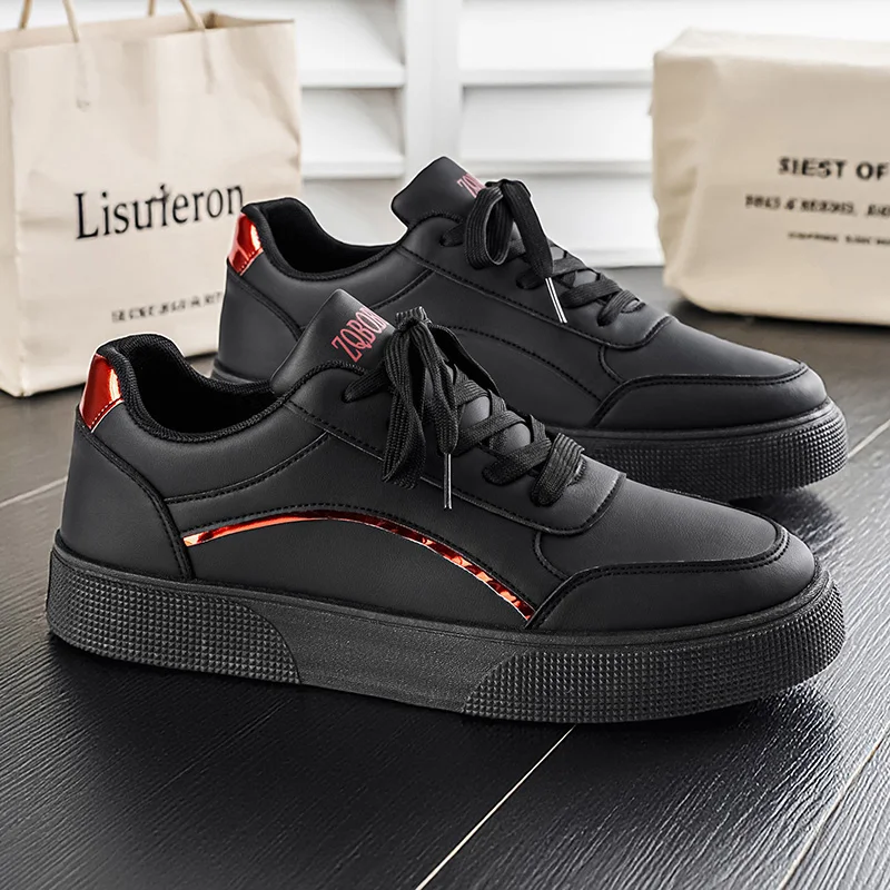 Spring and Autumn Hot-Selling Simple Large-Size Low-Top Casual Men's Sneakers, Fashionable Versatile White Shoes, Men's Unique Wear-Resistant Sports Shoes