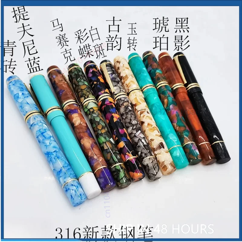 pluma-estilografica-kaigelu-kangaroo-nueva-con-doble-anillo-316-century-tofu-estilo-chino-tapa-en-espiral-punta-de-iridio-expuesta-para-estudiantes