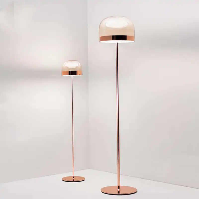Nordic glass cover equatorial floor lamp light luxury creative model house living room bedroom study hall LED floor lamp