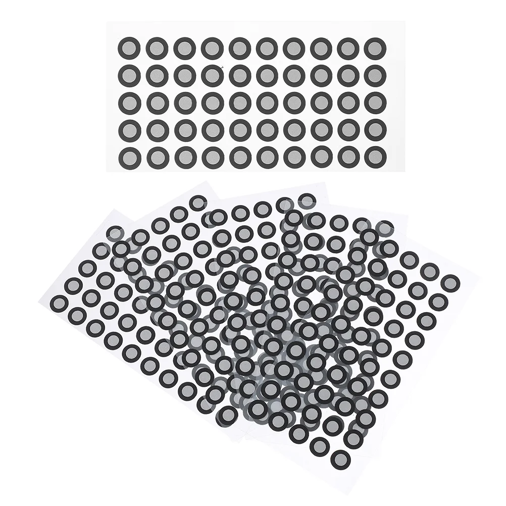 6 Sheets 3D Scanning Reflective Stickers 6mm Inner 10mm Outer Diffuse Markers Tracking Dots Position Targets Industrial Medical