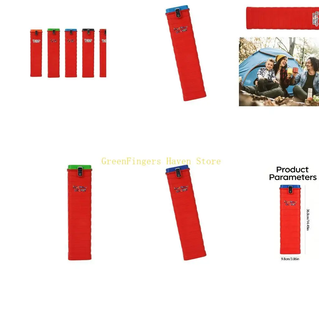 F68D Electrode Bucket with Press Lock Cover, Textured Shell, Standard Welding Electrode Storage for Daily Maintenance Use