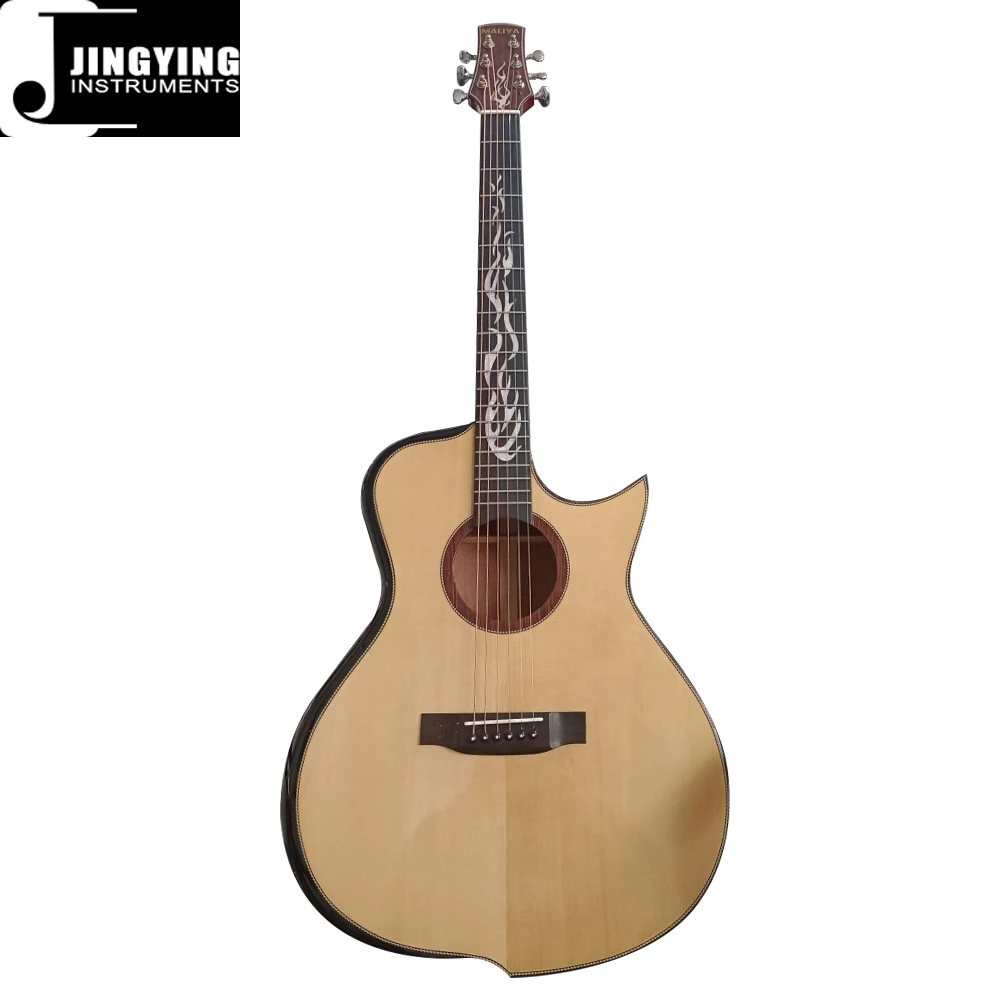 2025 Jingying Music High Quality 41 Inch Folk Style Fully Single Board Handmade Acoustic Guitars