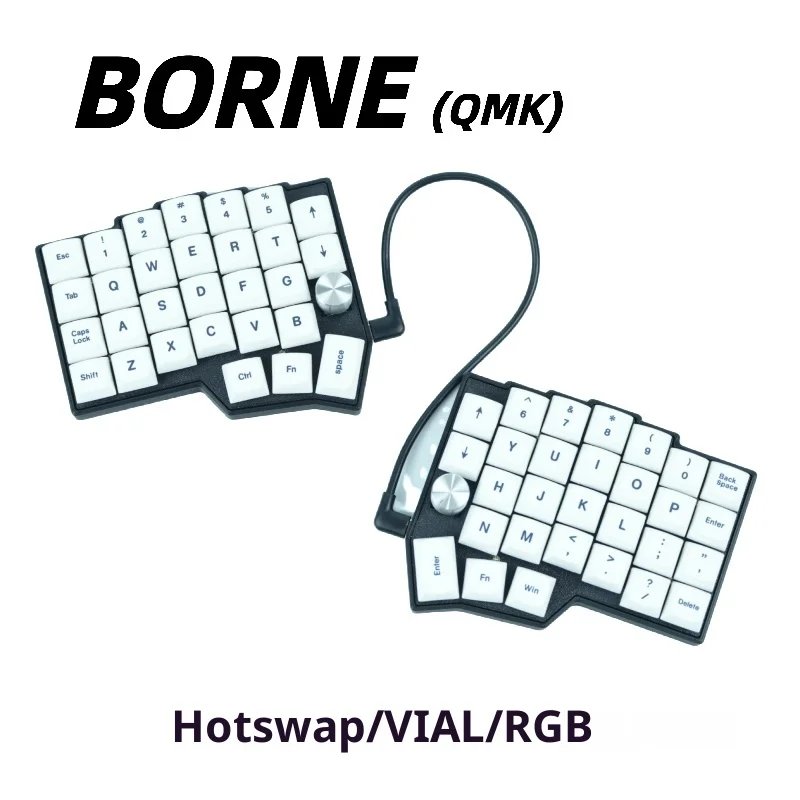 

Эргономичная клавиатура Fmouse Corne 4x6 с 58 клавишами, программируемая QMK Vial, RGB-подсветка, проводная, для офиса, игр и любителей набирать текст