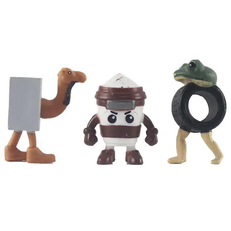 24Pcs Boneka Figur Italian Brainrot Tung Tung Sahur Tralalero Tralala Bombardino Crocodilo Shimpanzini Bananini Model Mainan Hadiah