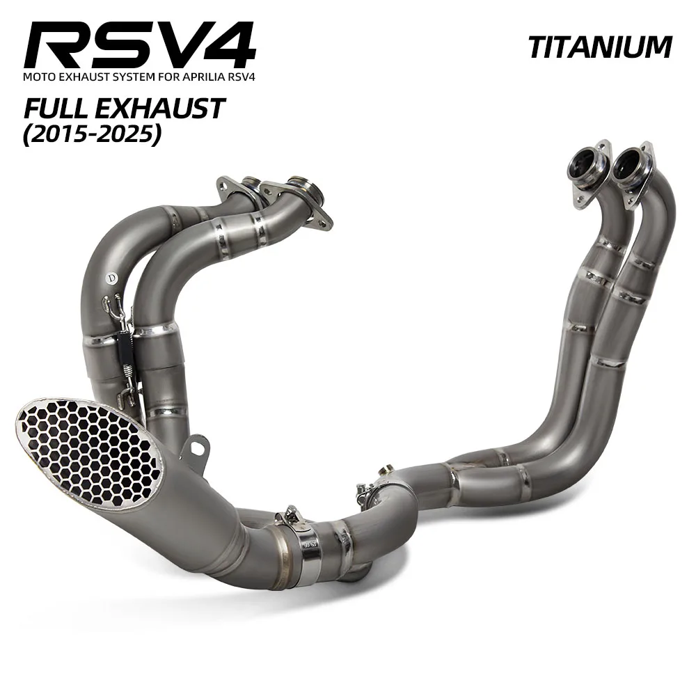 

Модифицированная передняя труба выхлопной системы для мотоцикла RSV4 2015-2026, гоночная титановая коллекторная труба, совместимая с оригинальным глушителем