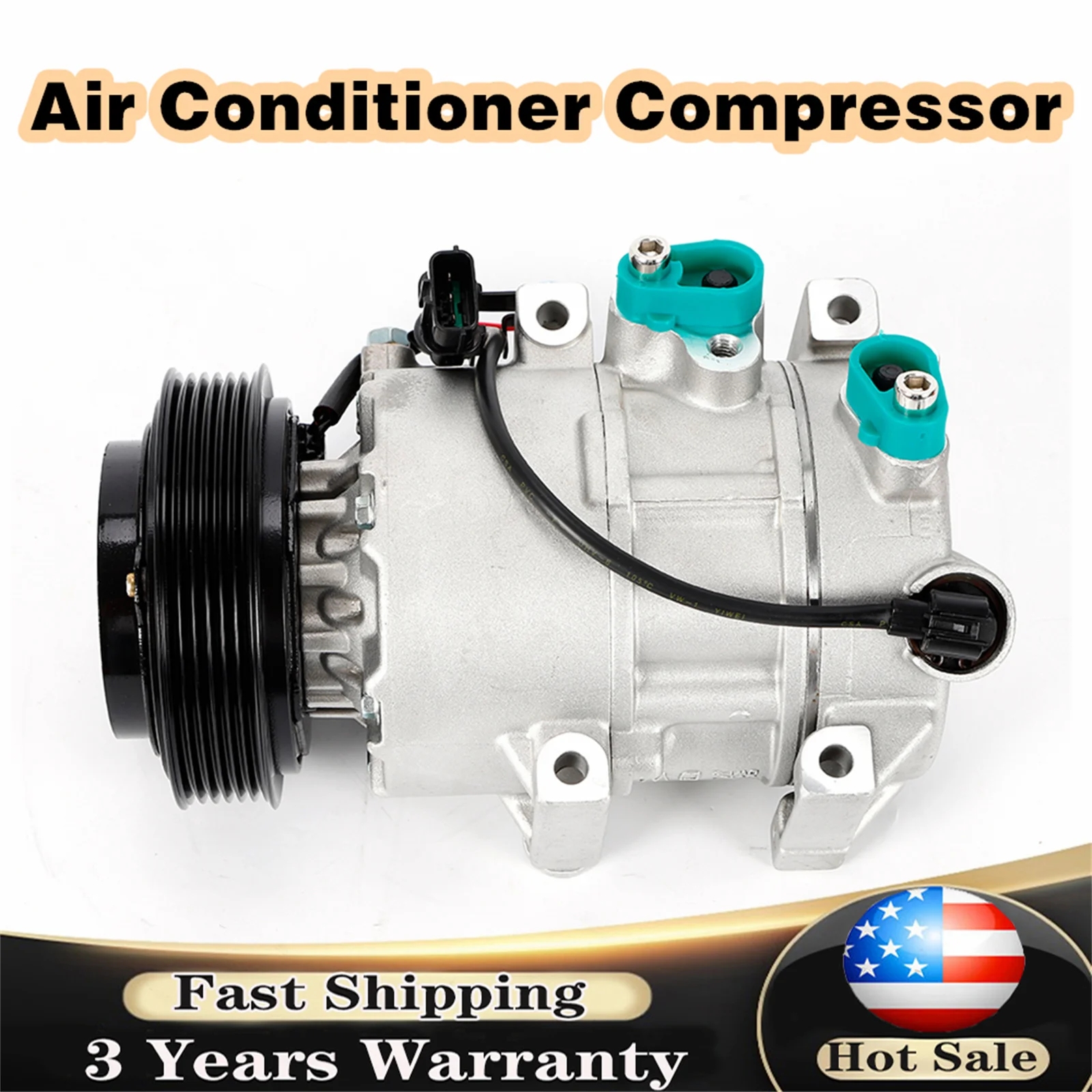 Auto Ac Compressor  w/ AC Clutch For Hyundai Kia Sportage 2.0L 2.4L 2011-2015 471-6025/CO 11231C/ 60-03377NA