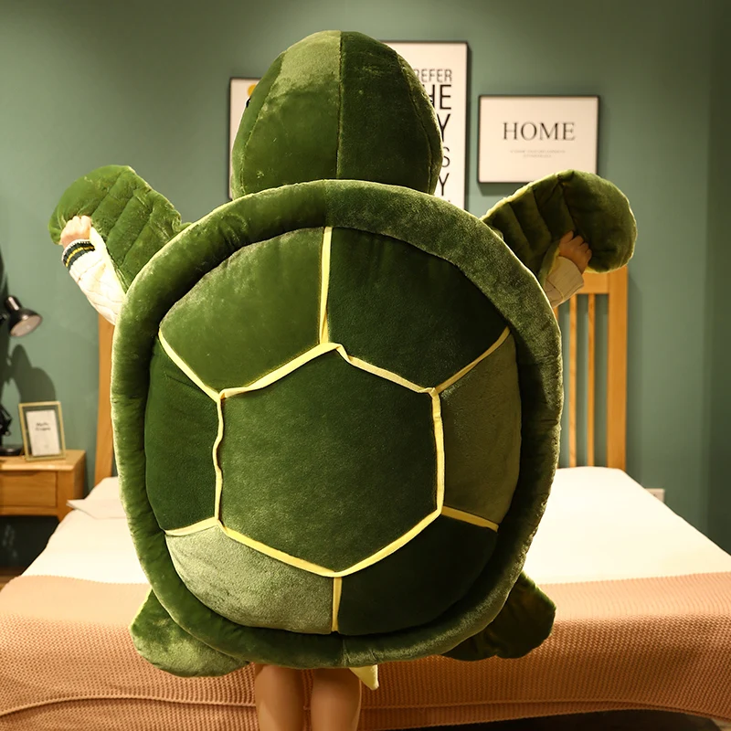 

Huge Animal Turtle Plush Toy Cute Cartoon Tortoise Doll Bed Sleeping Pillow Great Gift Decoration Picture Props 140cm 55inch