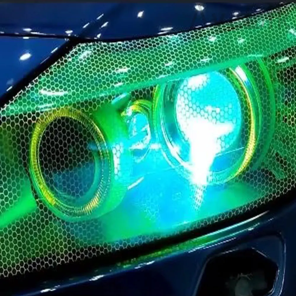 سيارة العلوي فيلم حماية الأخضر تينت فيلم مادة PVC اللون تغيير الفينيل التفاف احباط الضوء الخلفي ملصق لتصفيف السيارة