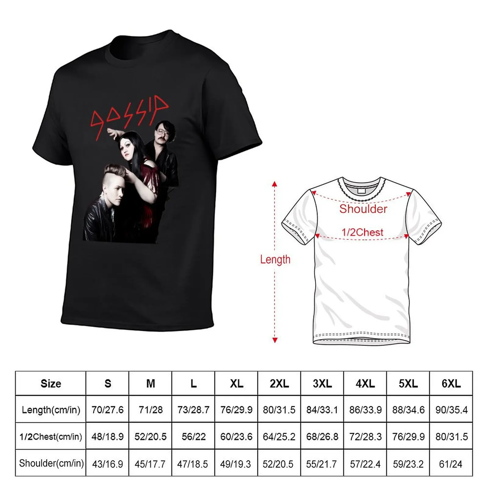 Gossip band T-Shirt graphic t shirts street wear mens big and tall t shirts