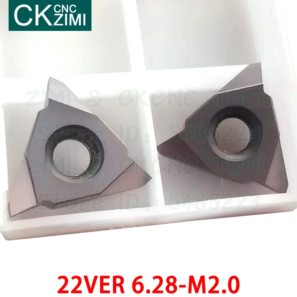 

22VER 6.28-M2.0 Carbide Vertical Mounted Worm Inserts Vertical Threaded Inserts Tools CNC External Turning Cutting Tools