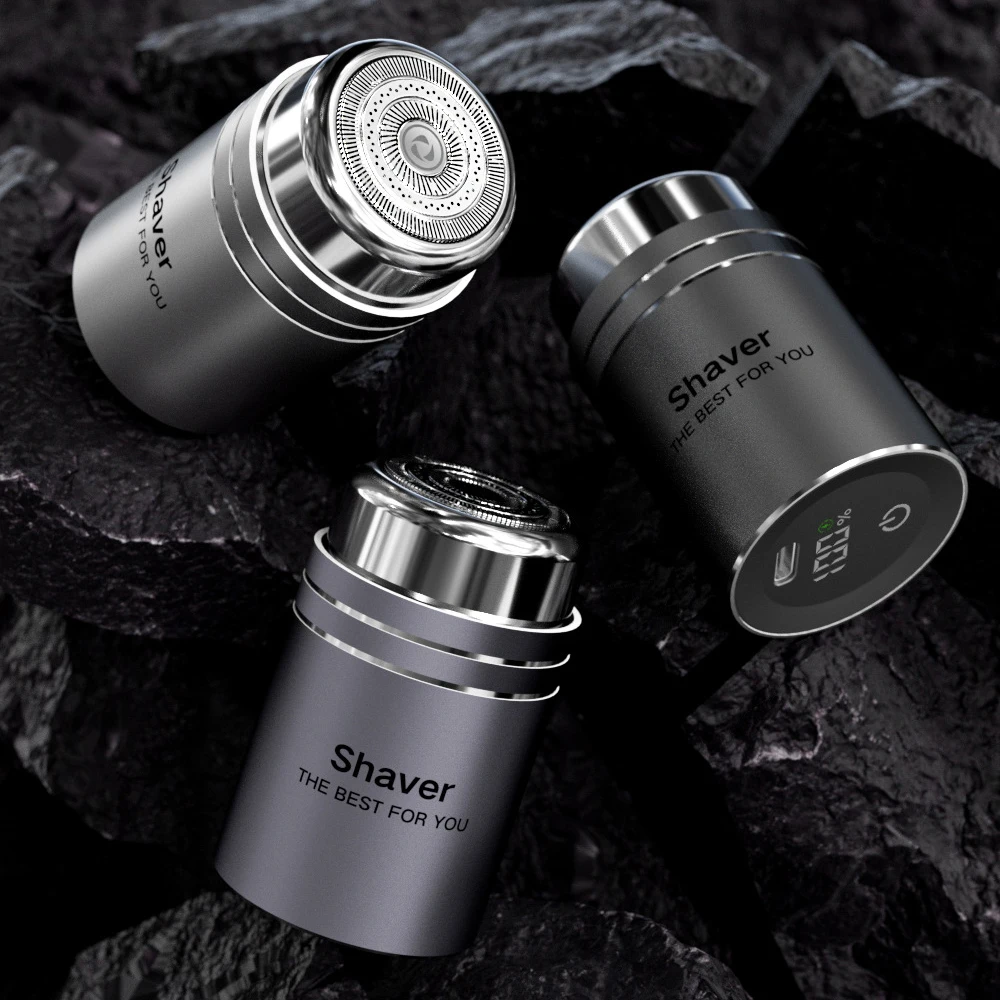 

Электрическая мини-бритва для мужчин с 3D плавающими лезвиями, водонепроницаемая (IPX7), с зарядкой через USB Type-C, для бритья бороды дома и в путешествиях
