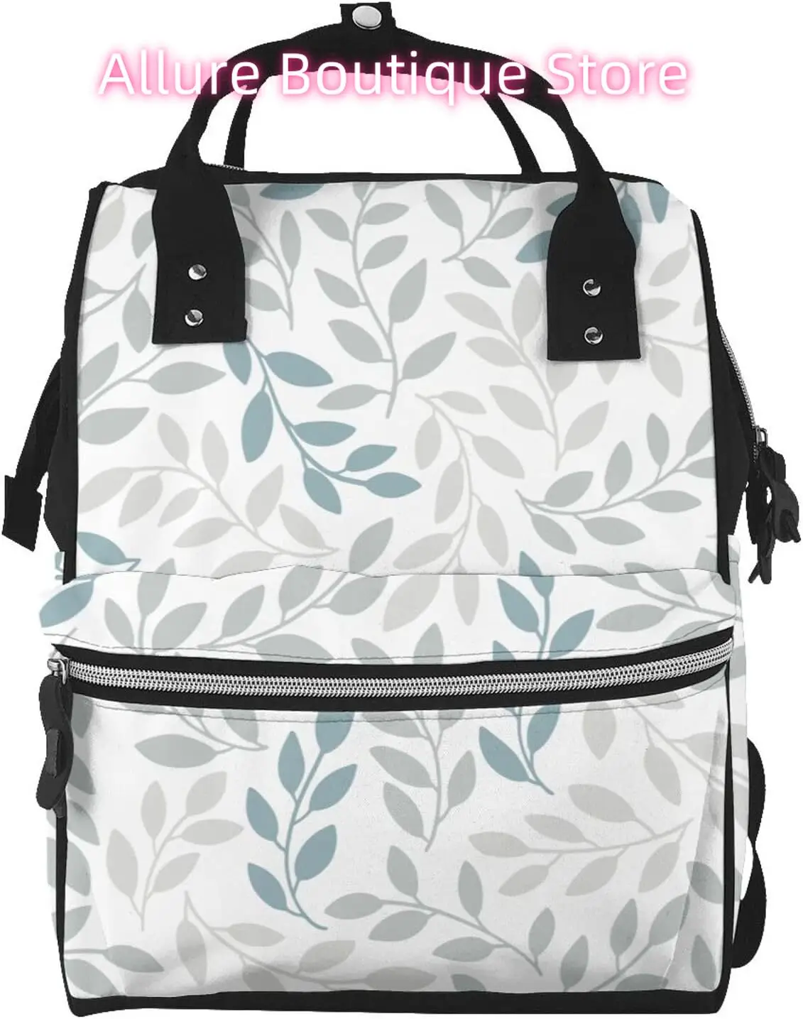 

Classic Leaves Diaper Bag Backpack for Women Large Capacity Nappy Bag Multifunction Waterproof Mummy Backpacks for Mom Dad Essen
