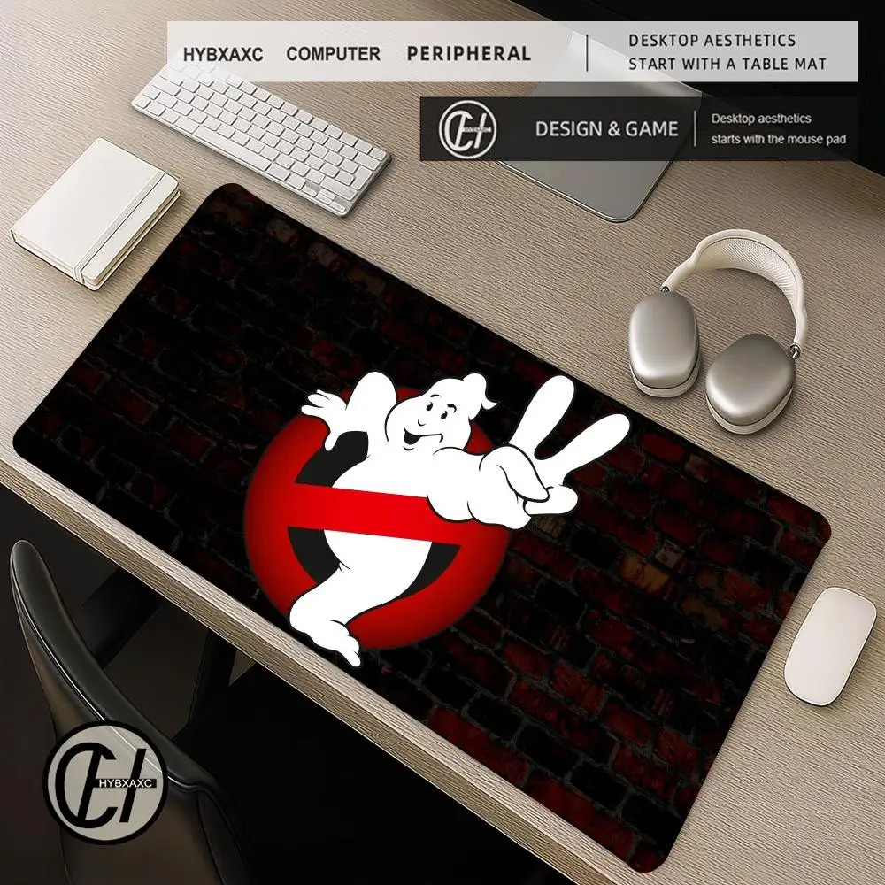 HD G-Ghostbusters Slimer Mouse Pad Movie Anti-fray Home Custom Ergonomic Office Rubber Large Funny Desk Mat Keyboard PC Non-slip