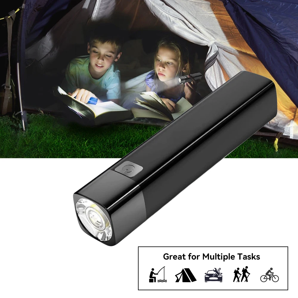 1pc LED Flashlight, USB Charging, ABS Material, Portable Small Size, For Home Use, Camping, Fishing, Hiking