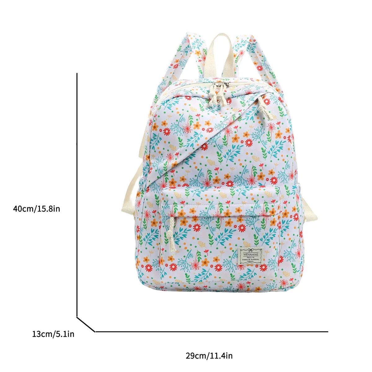 Lightweight Big Volume Floral Backpack for Girls Versatile Middle High Schoolers Daily Backpack  Campus Outdoor Daily Carry