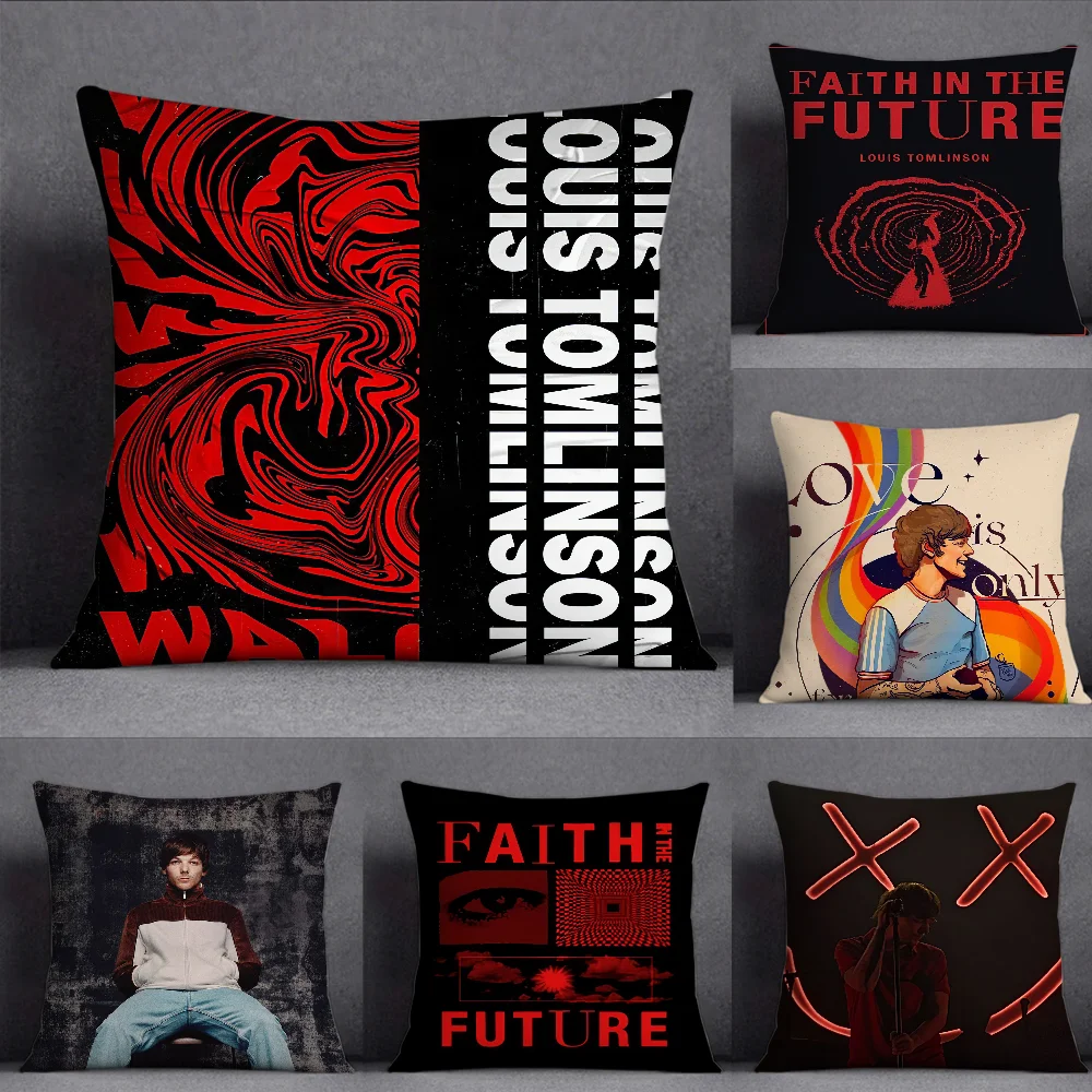 L-Louis Hot Singer Tomlinsons Pillow Case Square Double-Sided Printing Short Plush Sofa Cushion Cover Bedroom Bedside Pillow