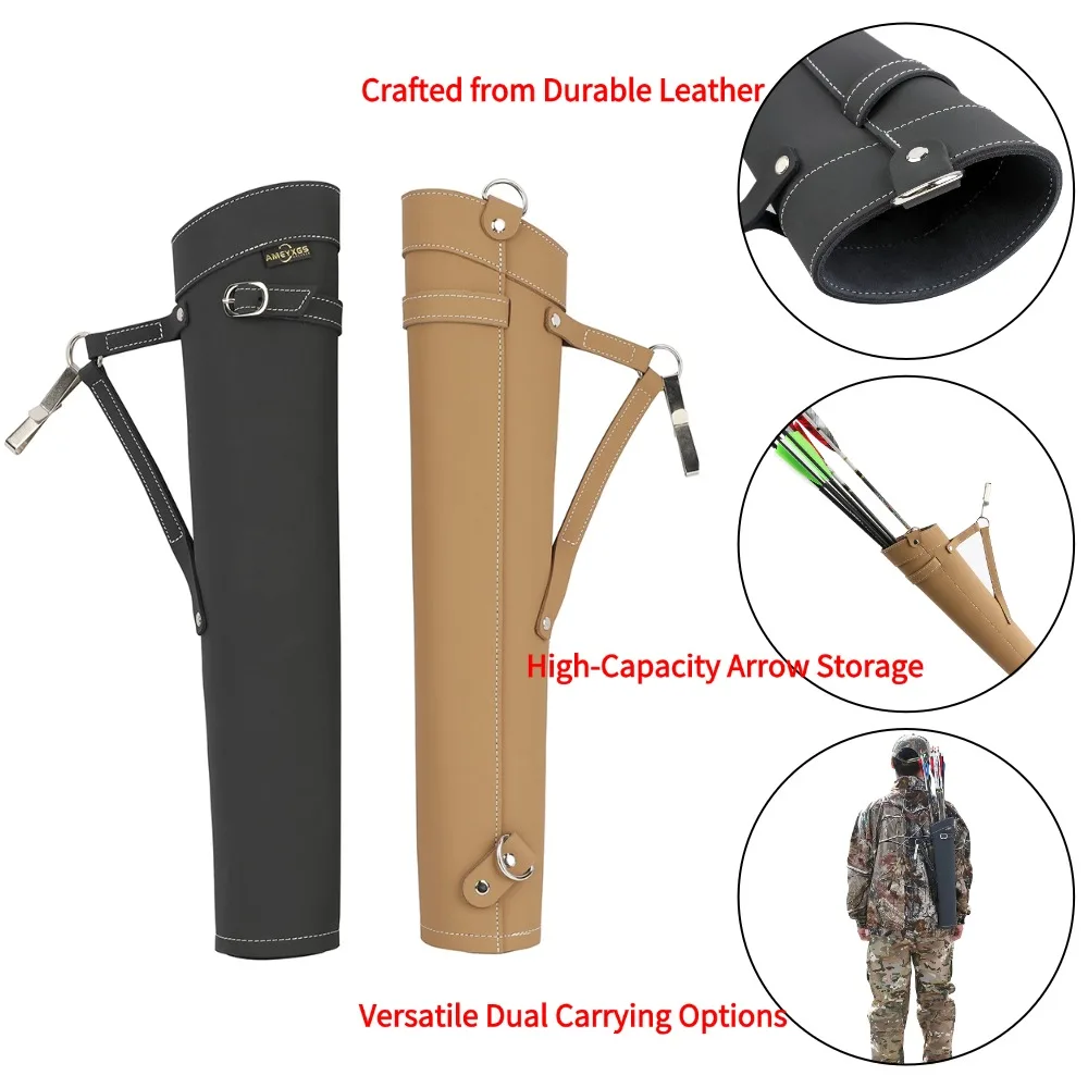 Lederen Pijlkoker Taille Schouder Gedragen Boogschieten Pijlhouder Compound Boog Recurve Boog Jacht Schieten Doel Draagbare Tas