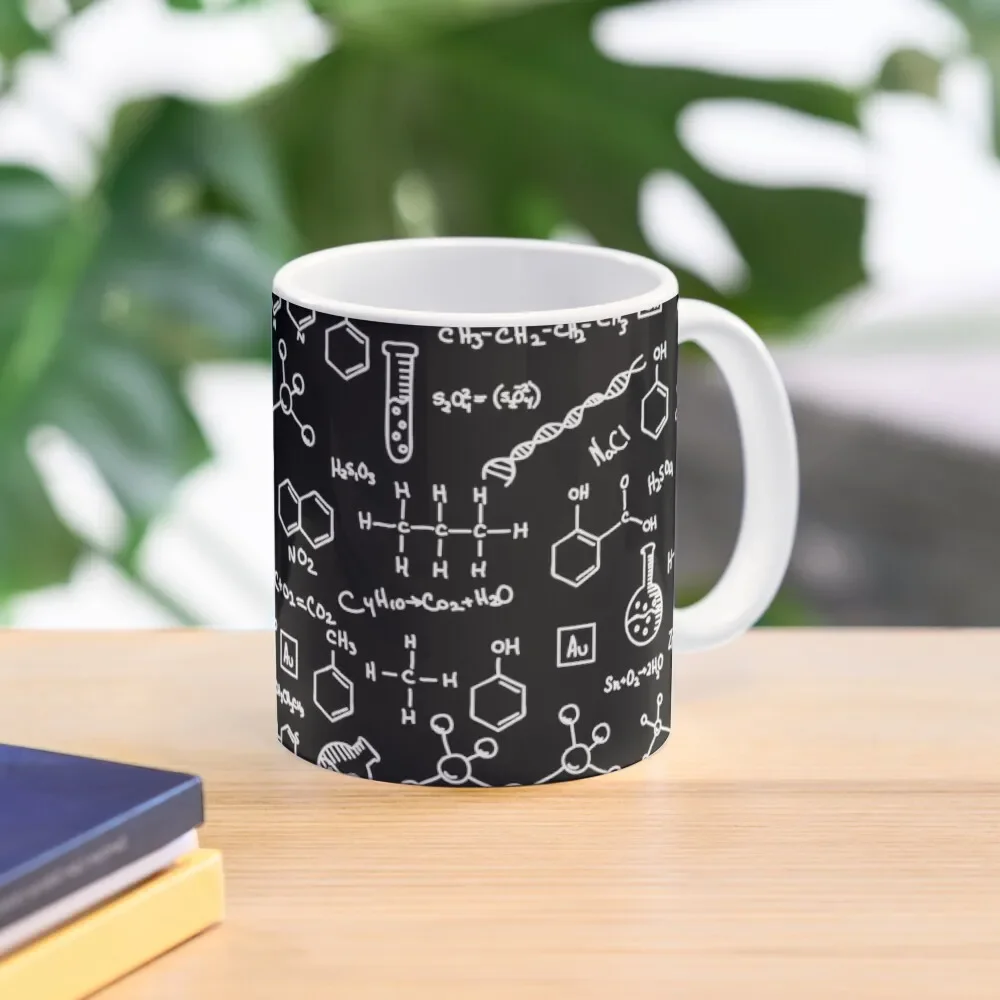 Science Chemistry Pattern Classic  Mug Design Tea Picture Coffee Cup Photo Printed Handle Round Gifts Simple Drinkware Image