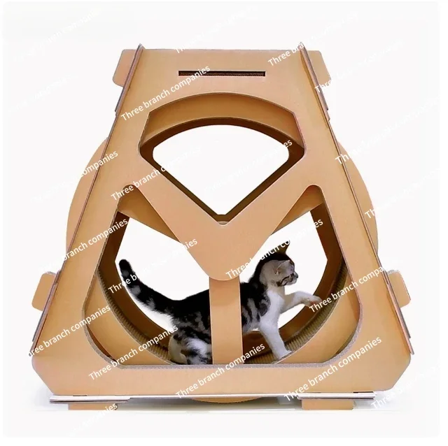 Waterwheel Ferris wheel cat scratching board cat climbing frame toy cat nest corrugated paper turning creative wheel